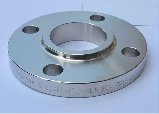 ASME Pn100 Dn100 Mặt bích thép rèn bằng thép carbon Trượt phẳng trên cổ hàn mặt nâng