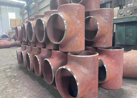 ASME B16.9 Thép carbon Giảm Tee Sch40 ASTM A234 Wpb Mông hàn Tee