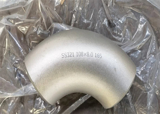 Khuỷu tay ống thép liền mạch Sch 40 304L SS321 90 độ LR mông hàn