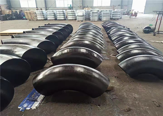 Butt hàn thép carbon khuỷu tay Sch80 dài bán kính khuỷu tay 1.5d Tranh đen